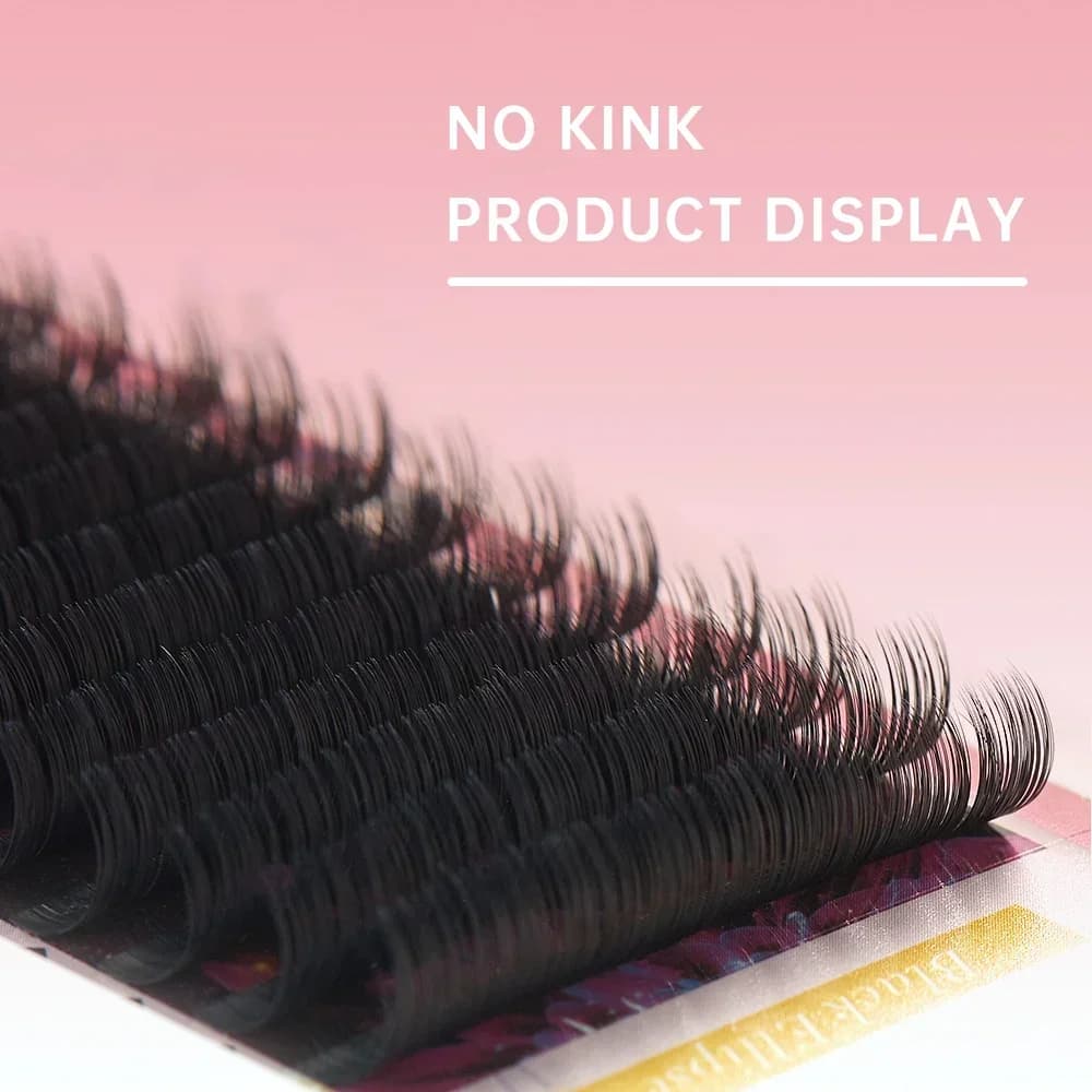 Elips Düz Çatallı Uçlu Kirpik Ekleri 6-19mm 0.15-0.2mm