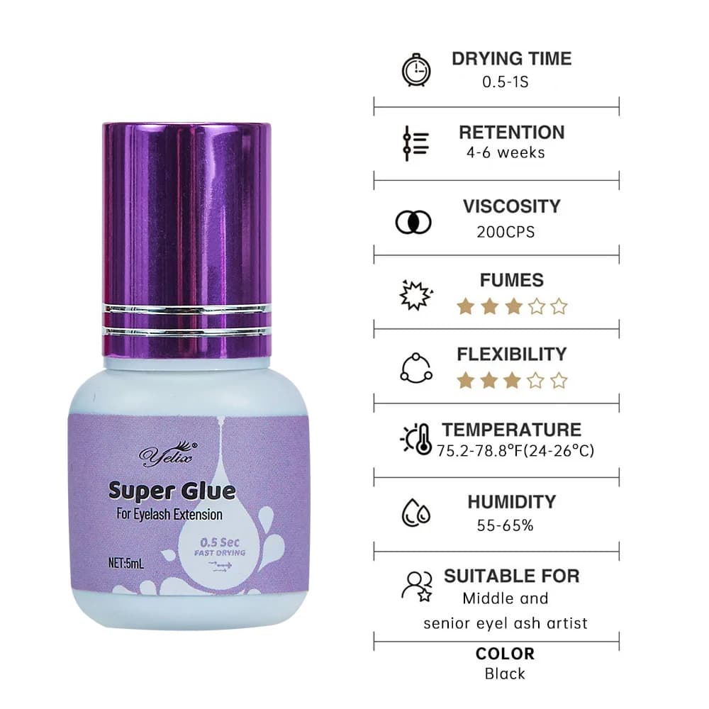 5ml Hızlı Kuruyan Düşük Kokulu Kirpik Yapıştırıcısı