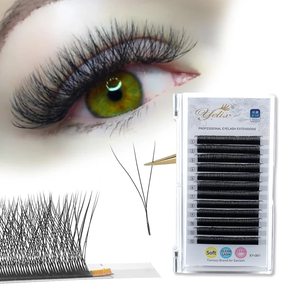 Yumuşak Yonca 3D Mink W Şekilli Kirpik Ekleri