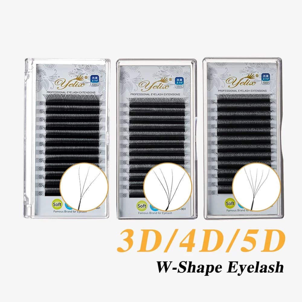 YY ve 3D/4D/5D W Şeklinde Hazır Hacim Kirpikleri