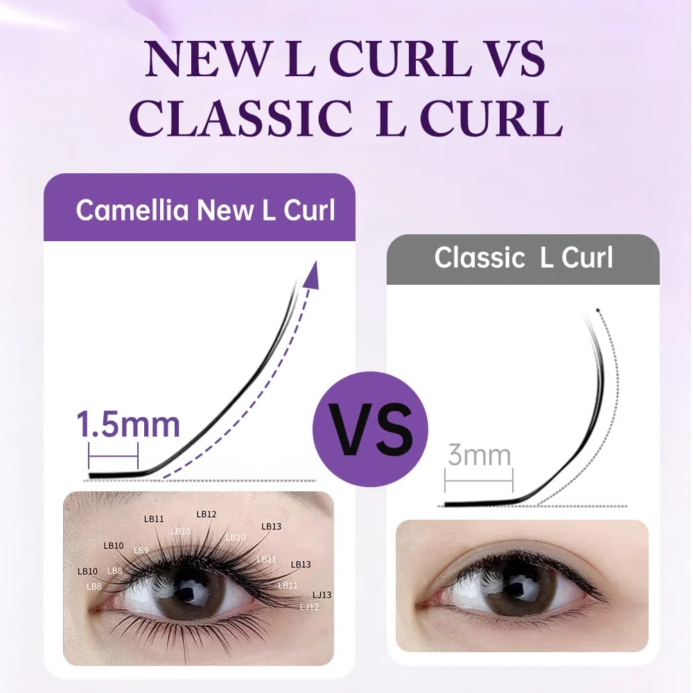 Camellia Hacimli Kirpik Ekleri Yumuşak Doğal