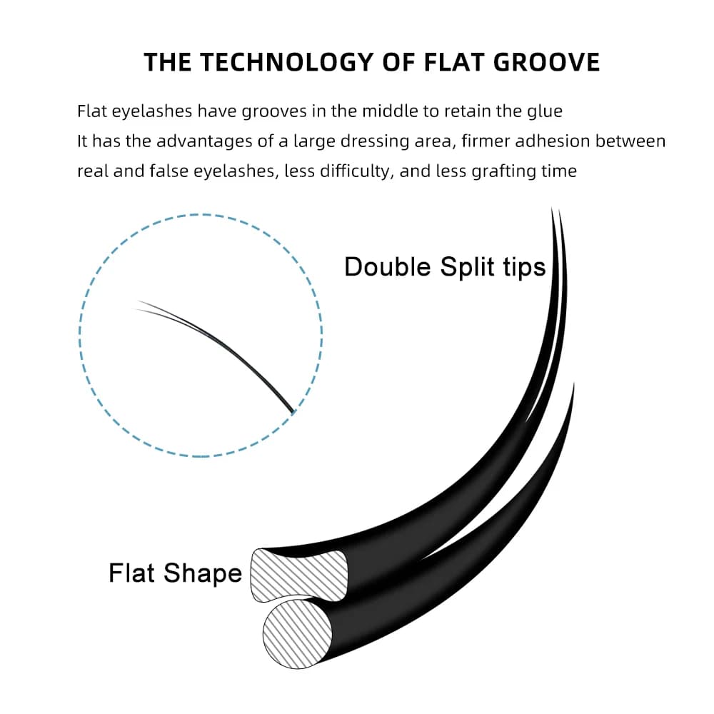 Air Flat D+ Kıvrım Oval Kirpik Uzatmaları