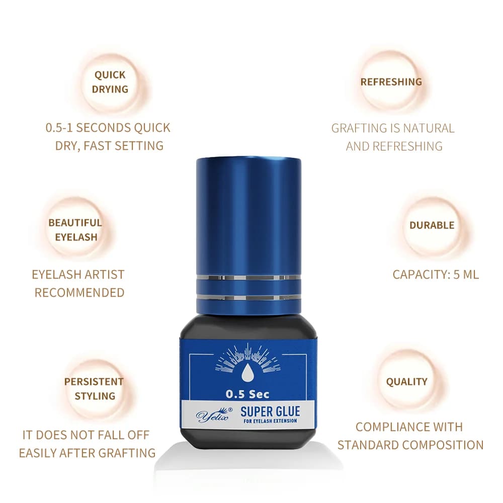 Profesyonel Kirpik Uzatma Yapıştırıcısı 5ml 3'lü Set
