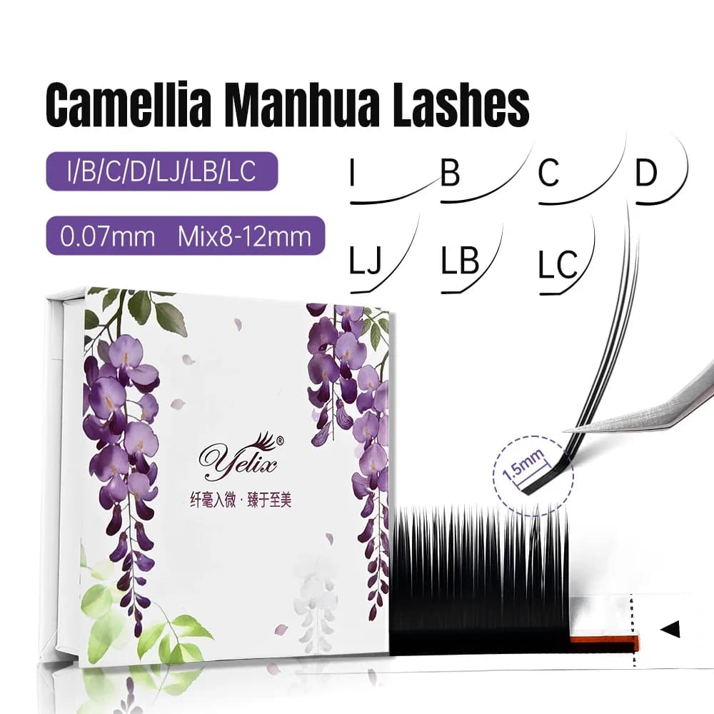 Camellia Kısa Kök Doğal Kirpik Ekleri